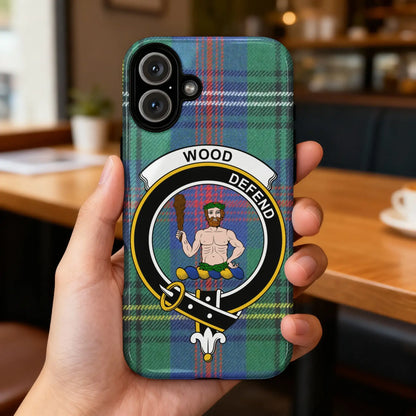Clan Crest Wood Defend Tartan Pattern Phone Case