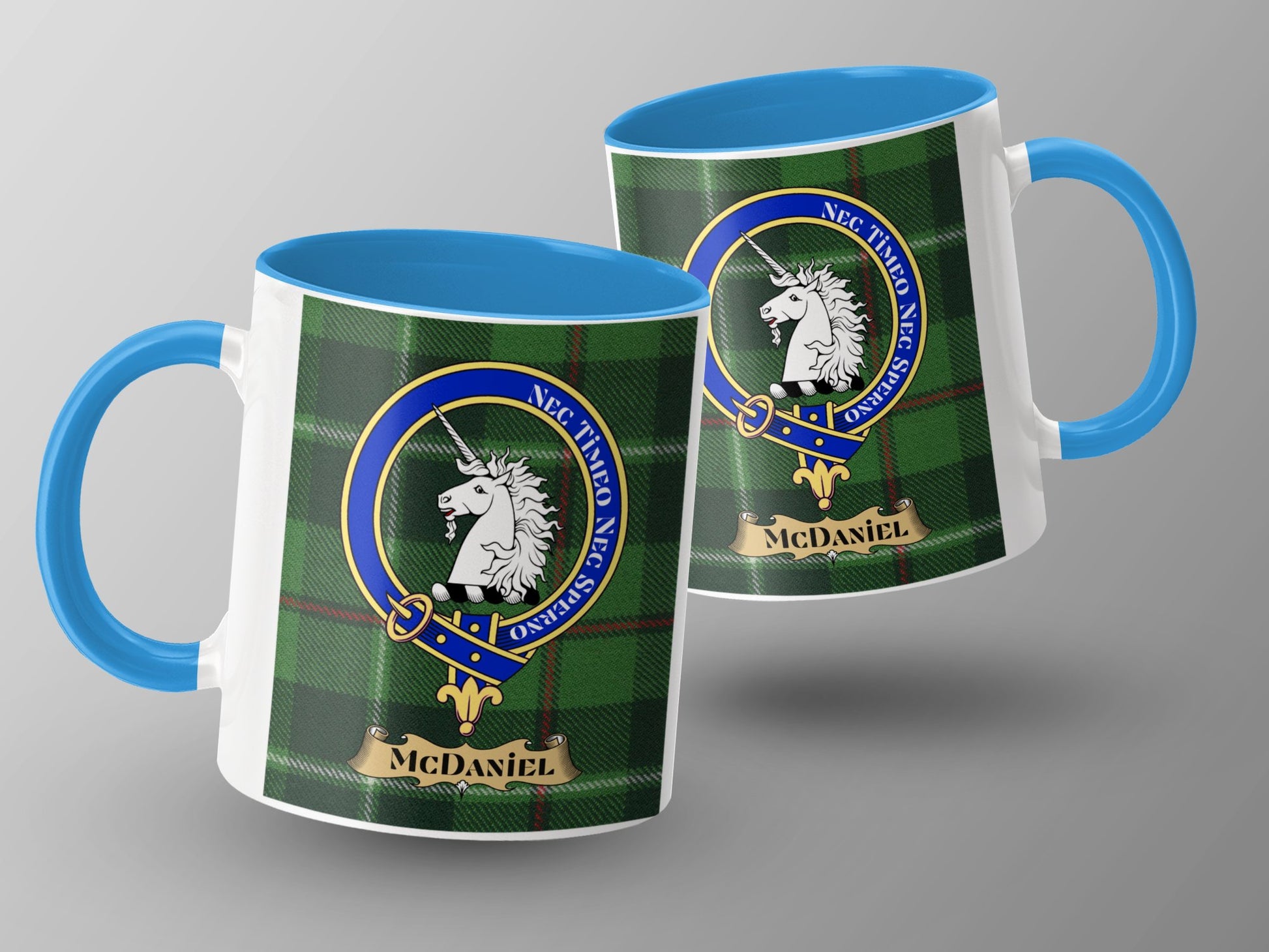 McDaniel Clan Scottish Tartan Crest Mug - Living Stone Gifts