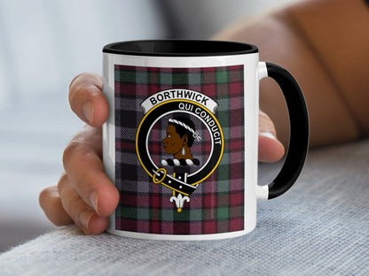 Borthwick Crest Clan Tartan Design Coffee Mug - Living Stone Gifts