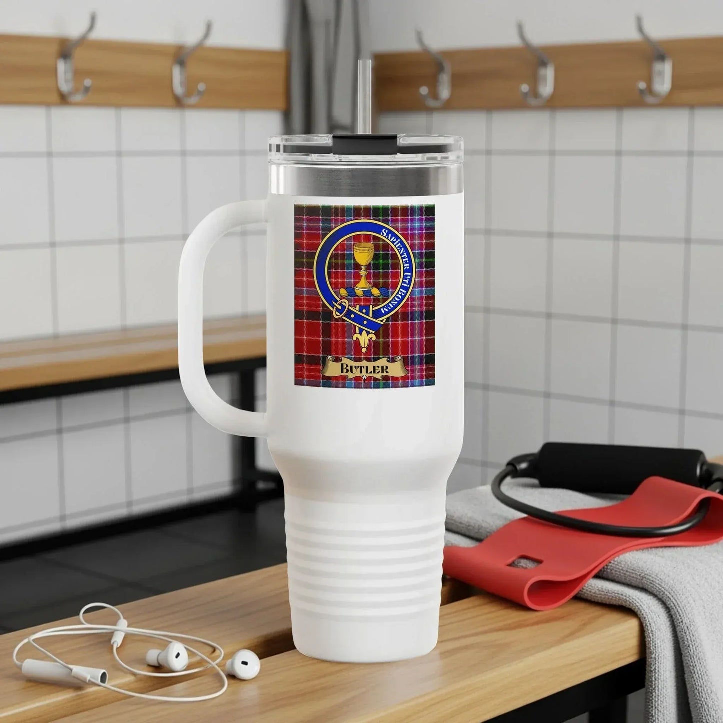 Scottish Clan Badge Personalized Travel Mug product type