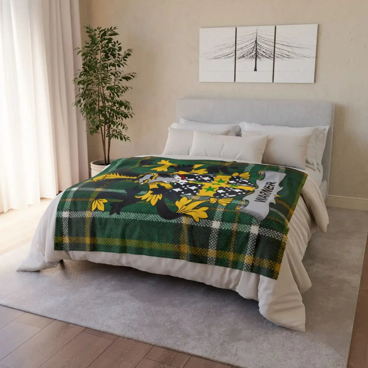 Cozy Frog Themed Plaid Blanket for Relaxation Product