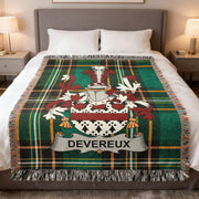 Devereux Irish Heritage Woven Blanket | Family Crest Tartan Throw