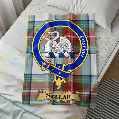 Sellar Family Crest Plaid Blanket cozy product