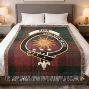 Kerr Clan Scottish Tartan Woven Blanket – 100% Cotton