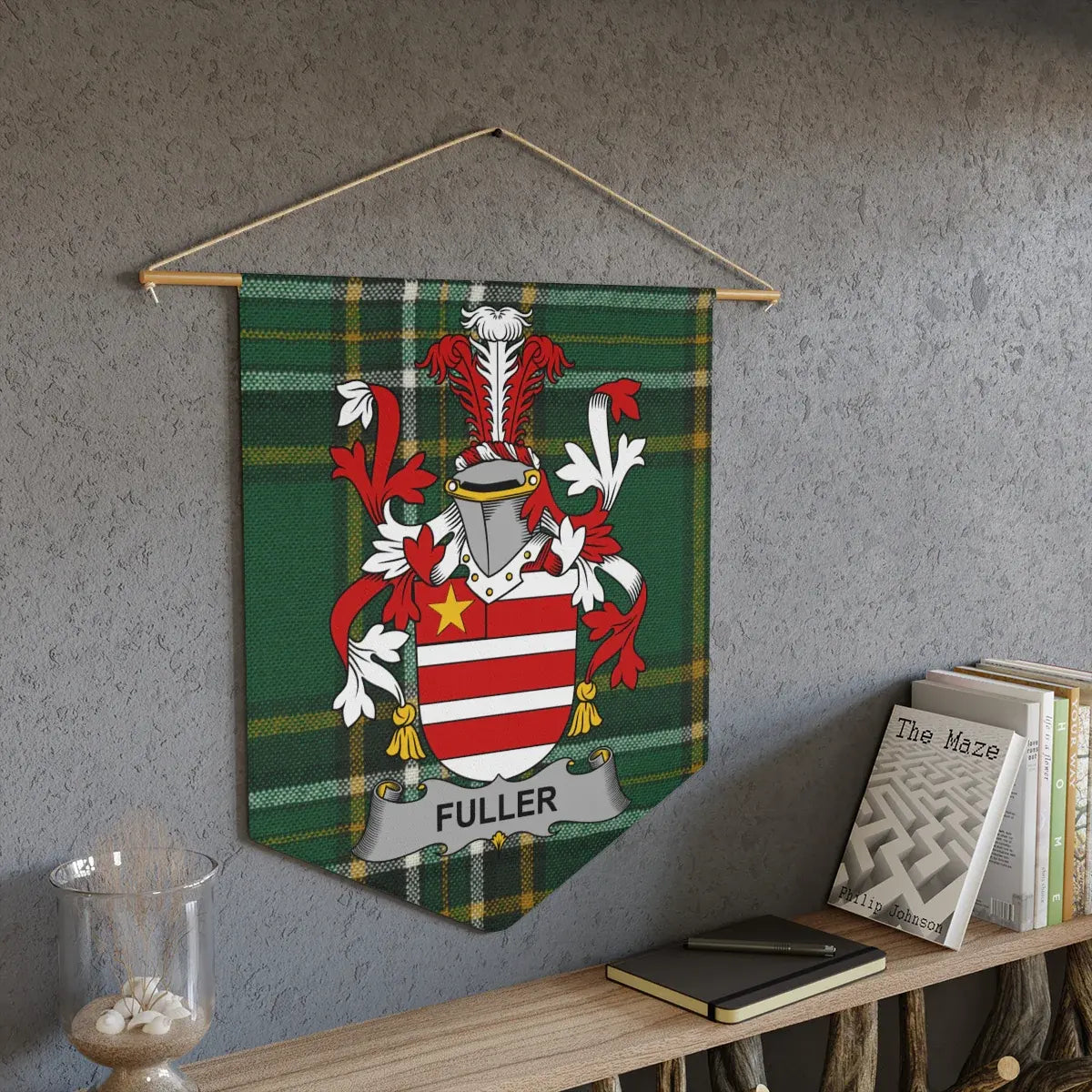 Fuller Family Crest Green Plaid Wall Hanging product