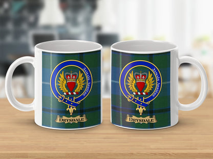 Drysdale Scottish Tartan Crest Classic Mug - Living Stone Gifts