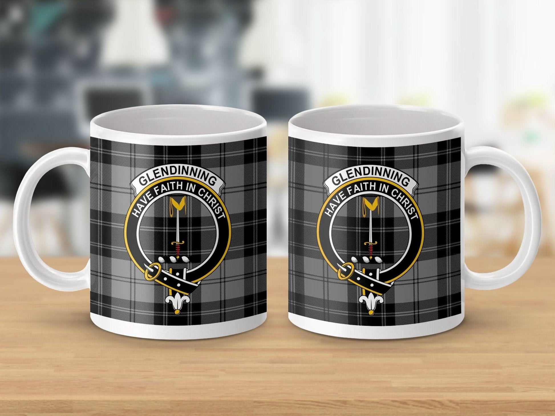 Glendinning Clan Crest Ceramic Mug Faith in Christ product type