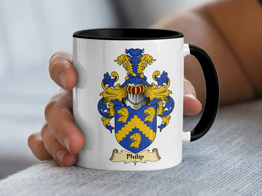 Philip Scottish Clan Family Crest Coat of Arms Mug - Living Stone Gifts