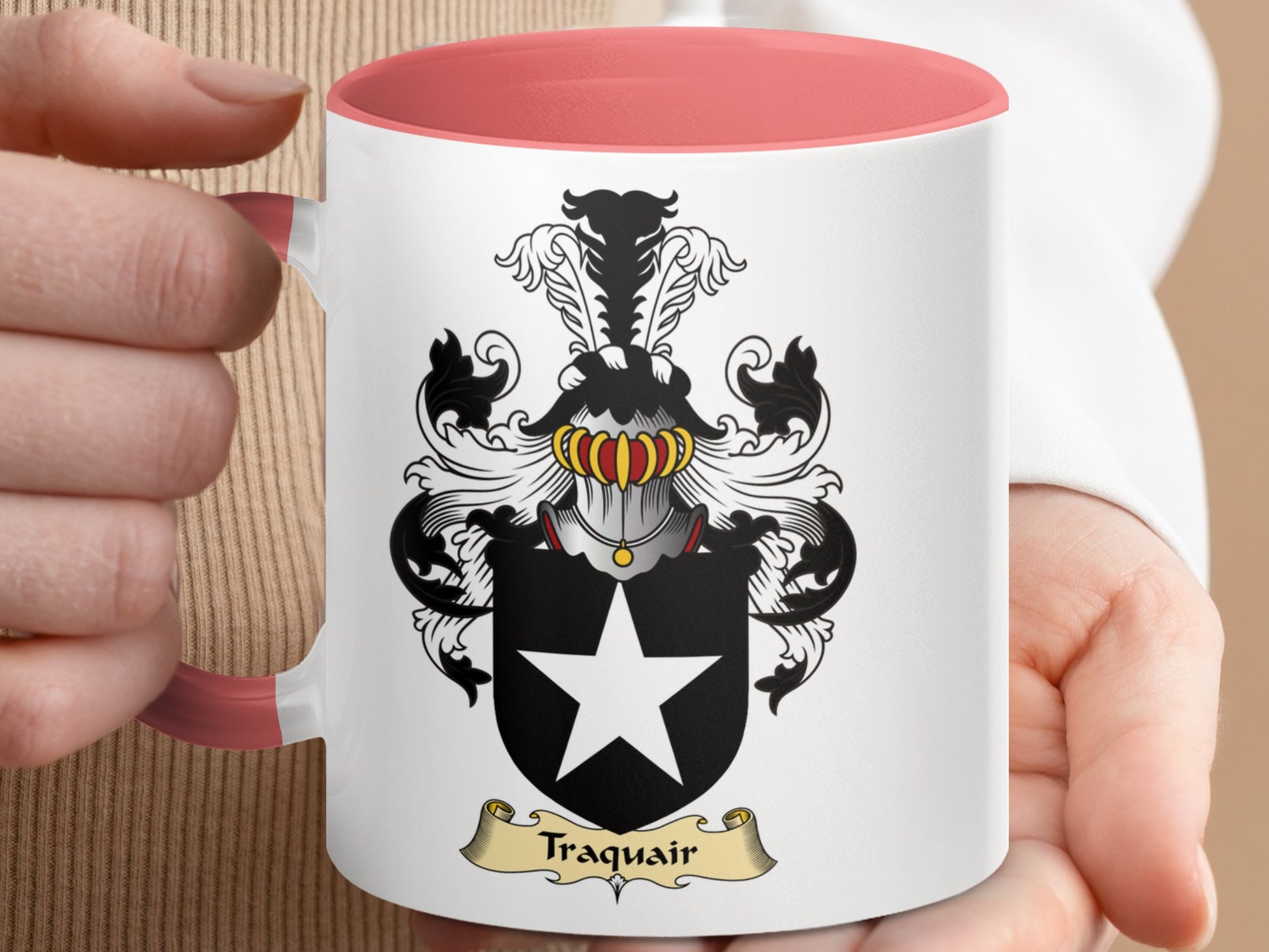 Traditional Scottish Clan Black Star Arms Mug - Living Stone Gifts