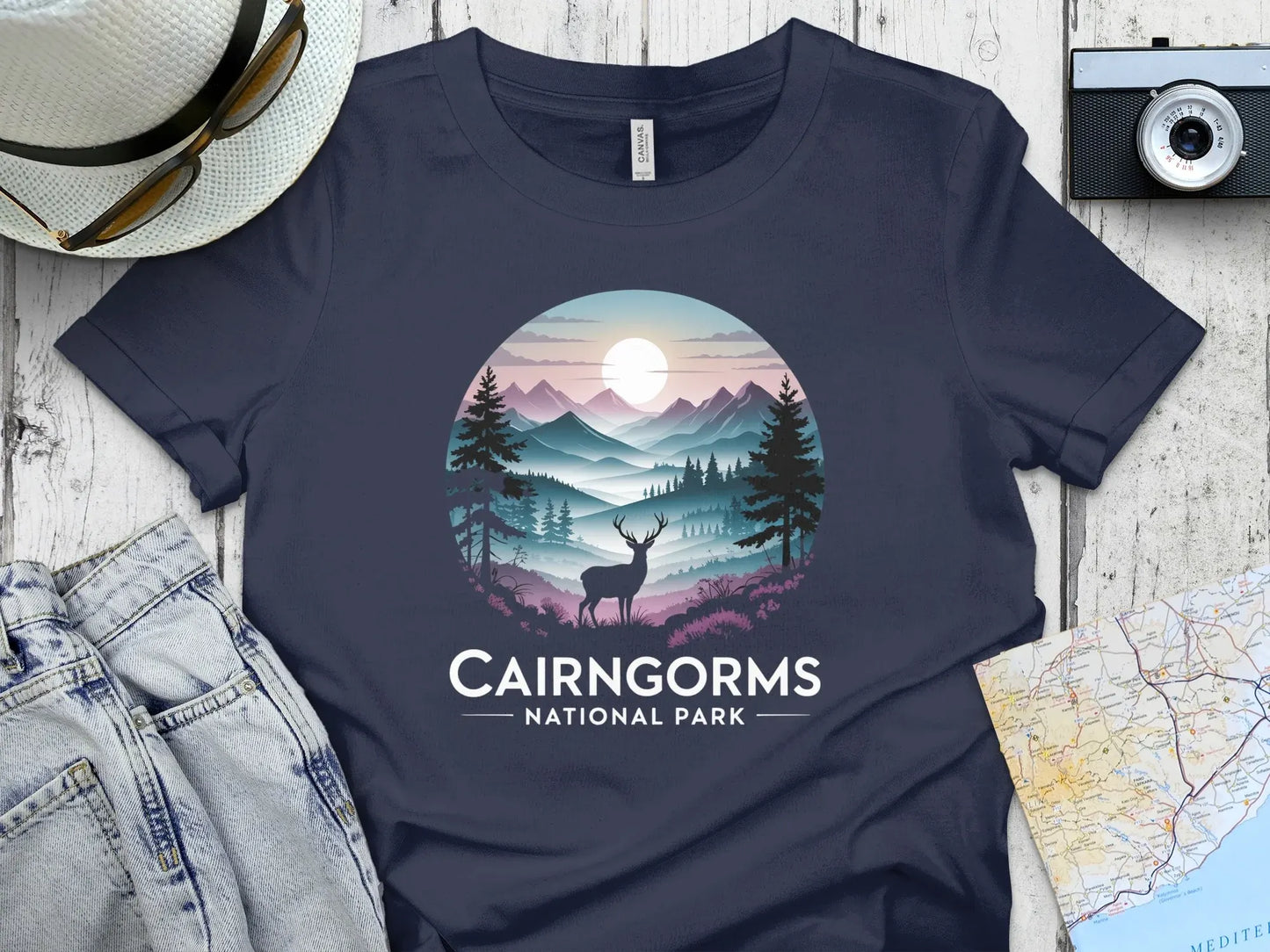 Cairngorms National Park Scenic Deer Graphic T-shirt product