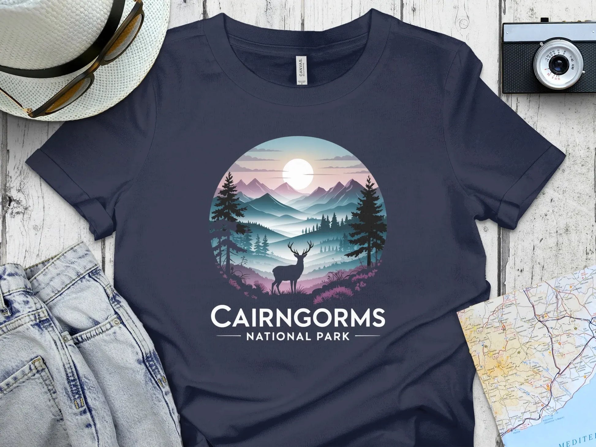 Cairngorms National Park Scenic Deer Graphic T-shirt product