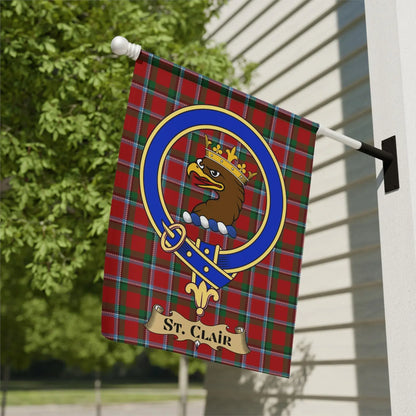 St. Clair Tartan Crest House Flag Decorative product