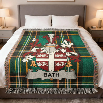 Bath Family Crest Green Tartan Plaid product type