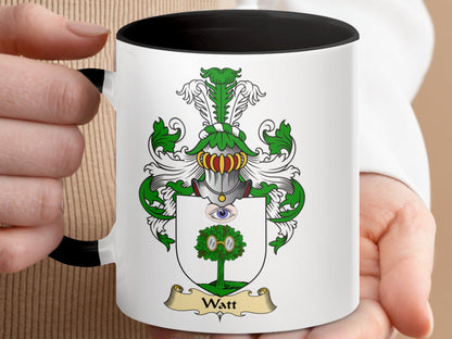 Clan Watt Scottish Coat of Arms Mug - Living Stone Gifts