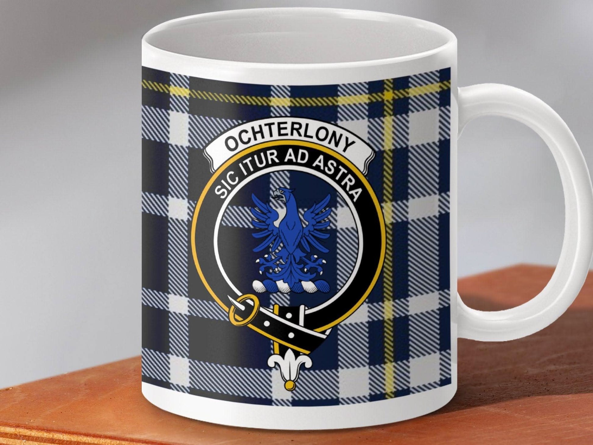 Ochterlony Sic Itur Ad Astra Plaid Pattern Mug product