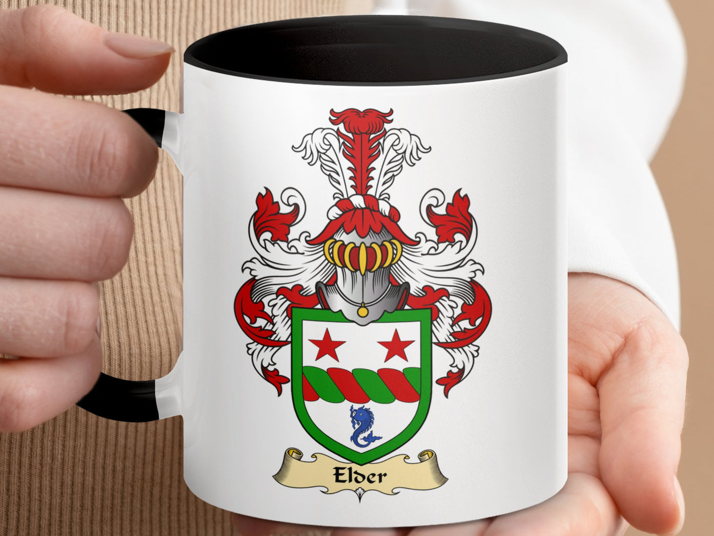 Clan Eber Scottish Coat of Arms Accent Mug - Living Stone Gifts