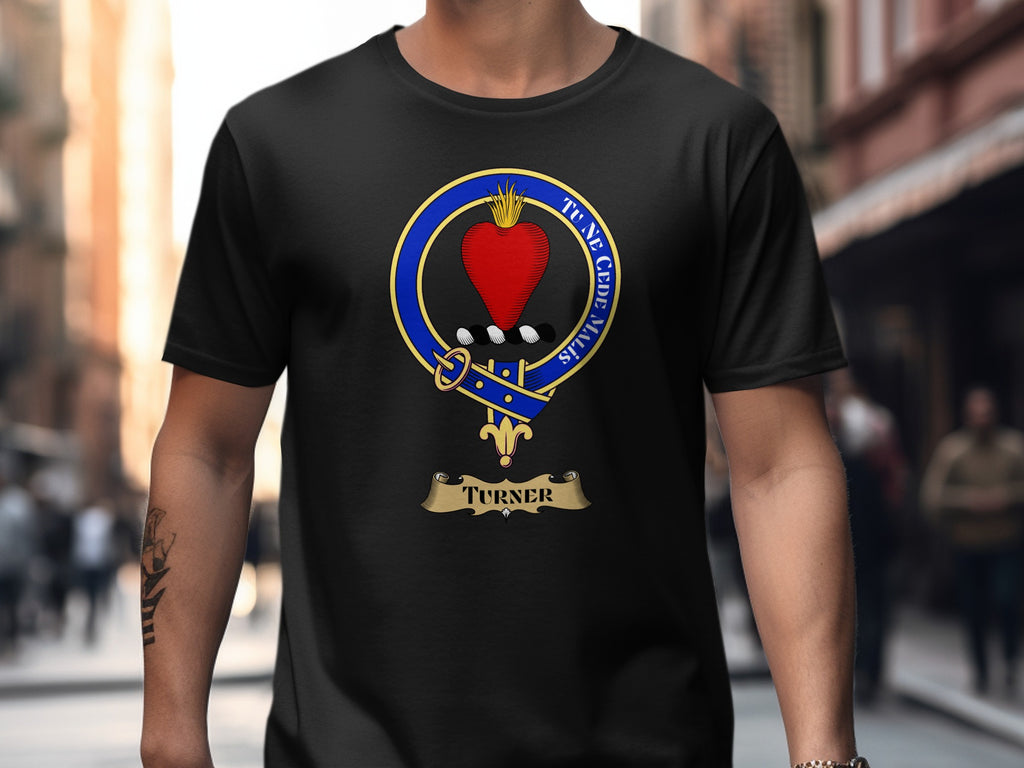 Turner Scottish clan crest design on Black T-shirt