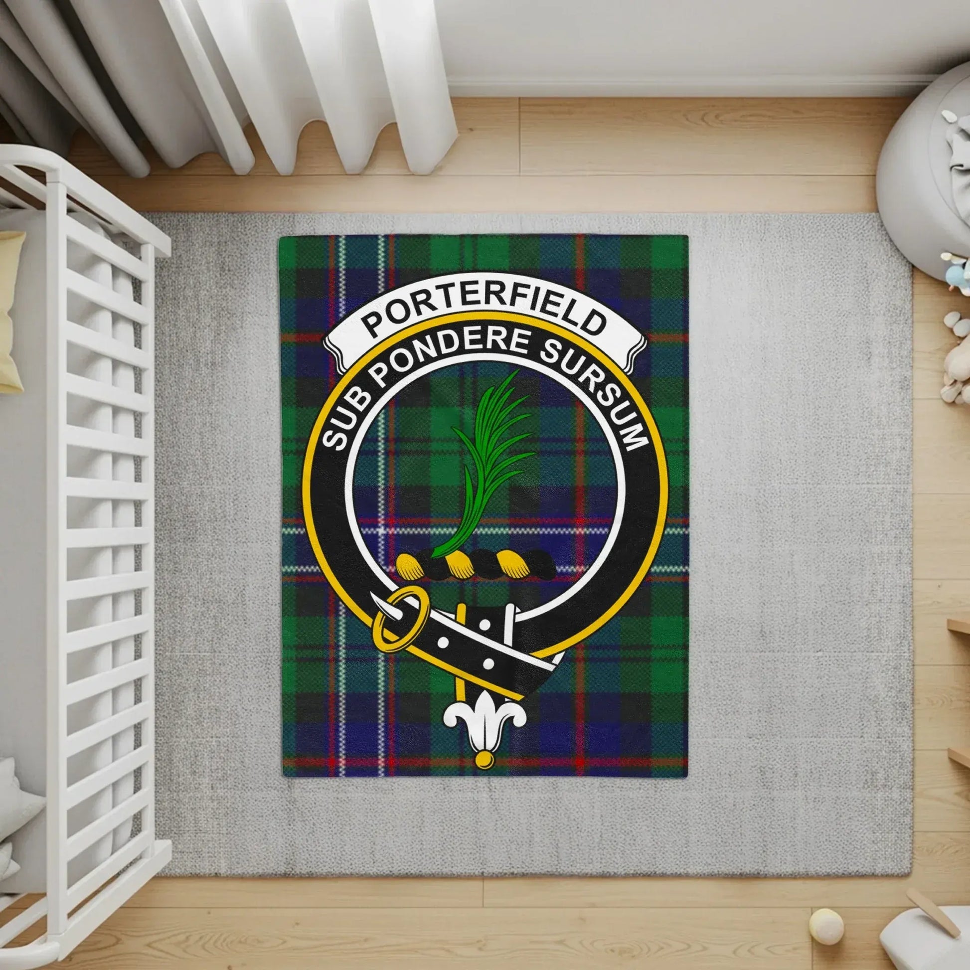 Porterfield Sub Pondere Sursum Crest Rug product