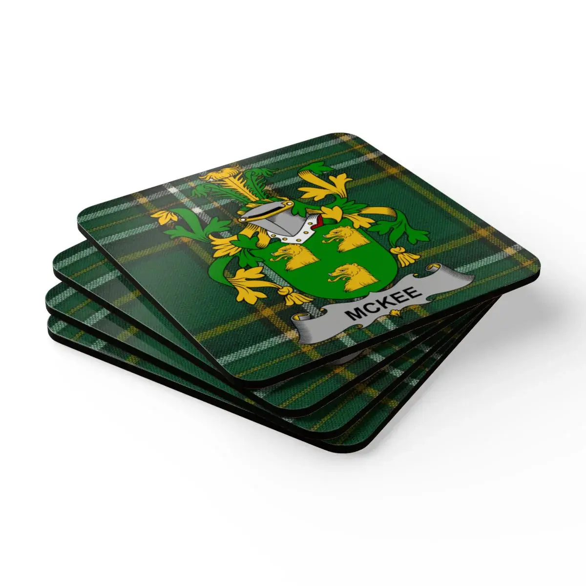 McKee Family Crest Plaid Design Coaster product