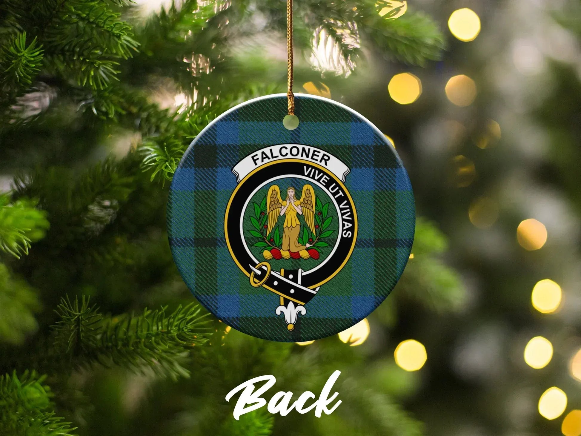 Falconer Family Crest Christmas Tree Ornament product type
