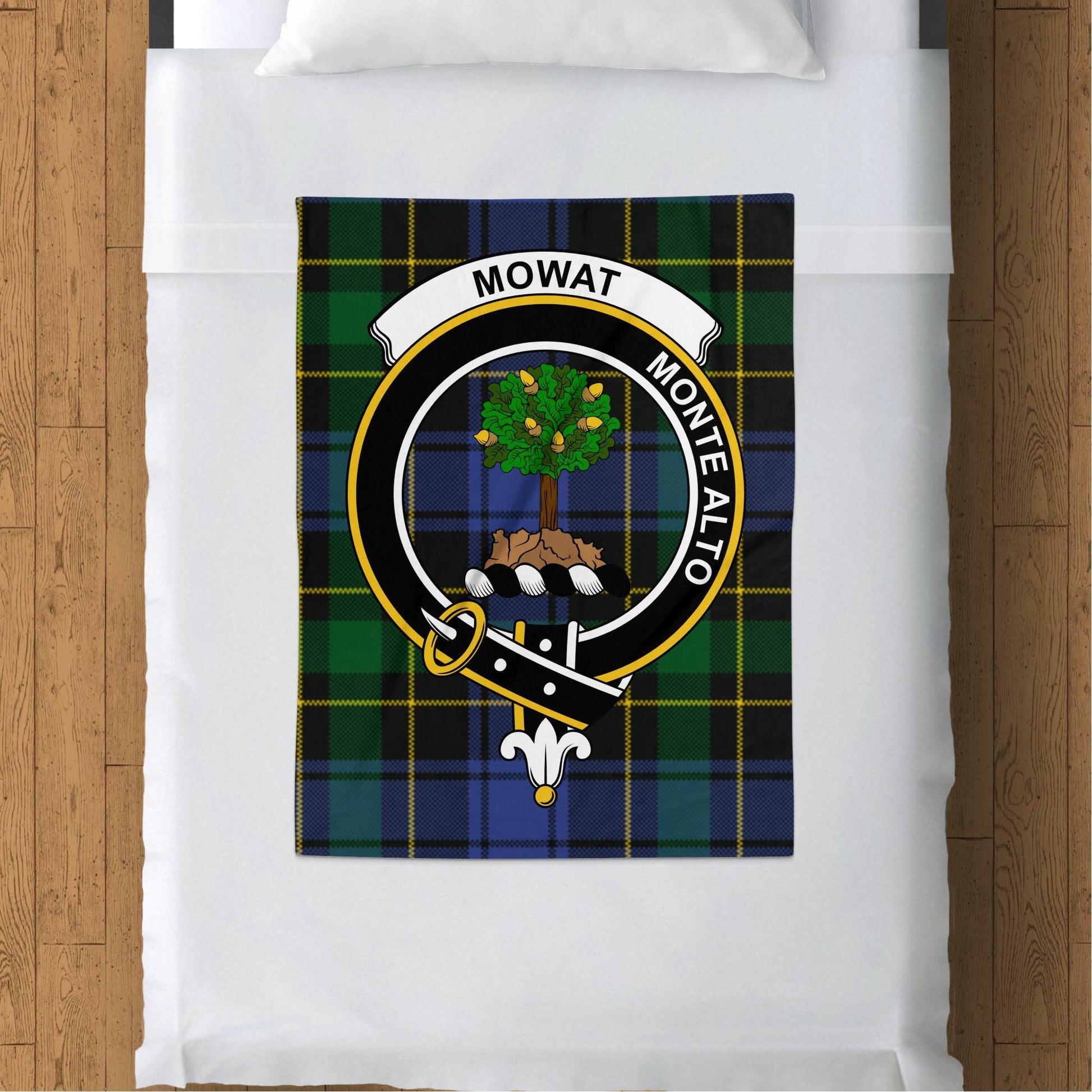 Scottish Clan Mowat Monte Alto Tartan Throw Blanket - Living Stone Gifts