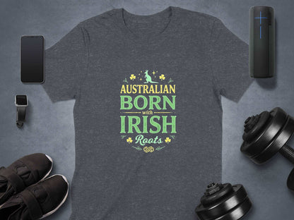 Australian Born with Irish Roots Graphic T-Shirt - Living Stone Gifts