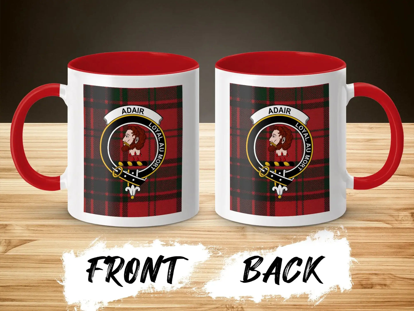 Adair Loyal Au Mort Plaid Design Ceramic Mug