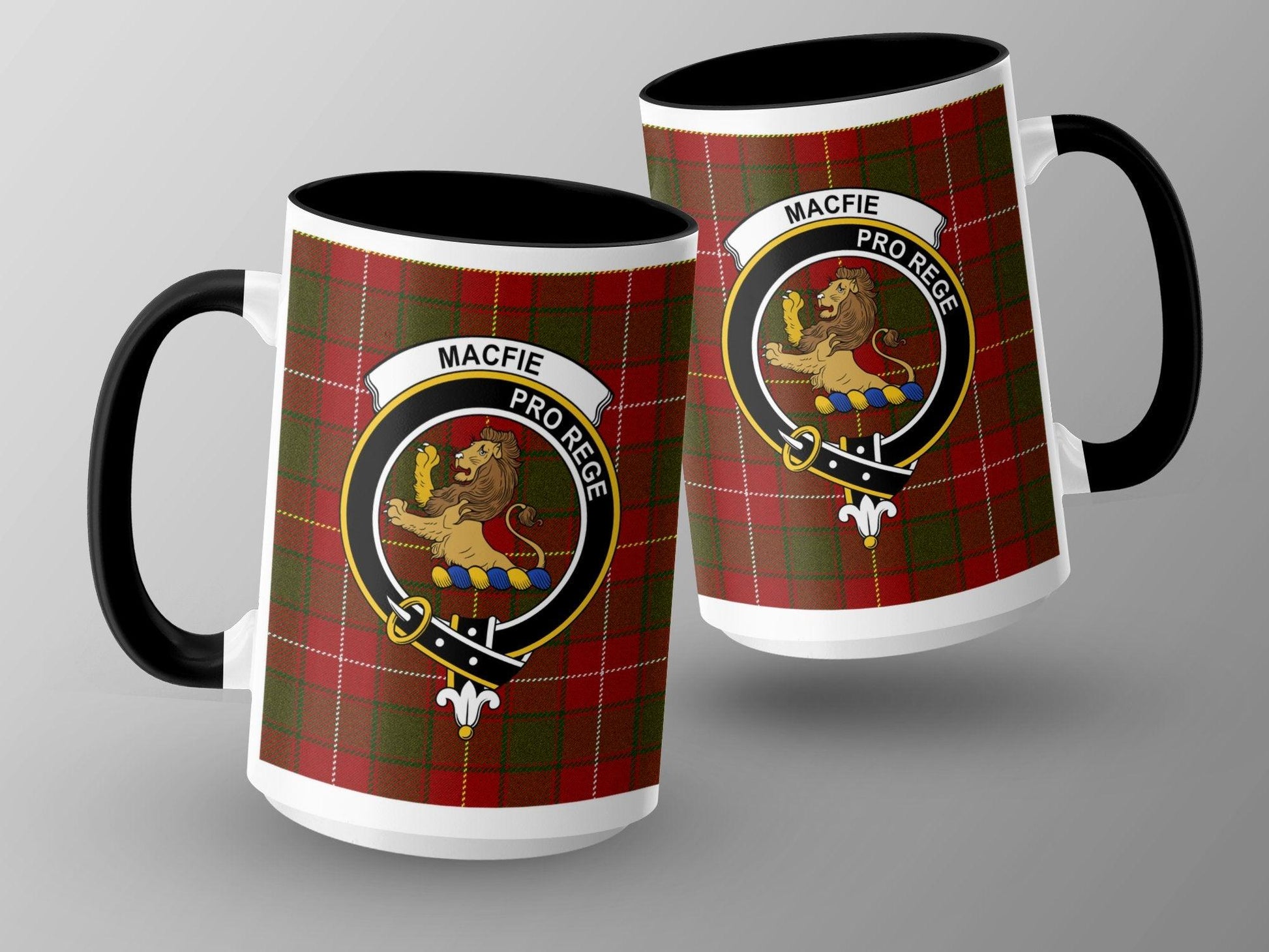 Proud Macfie Crest Tartan Design Scottish Clan Mug - Living Stone Gifts