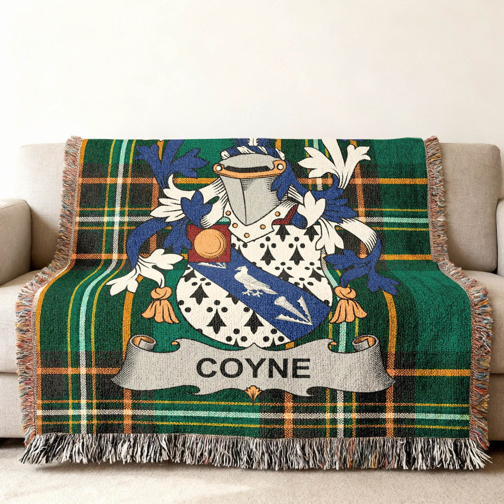 Coyne Coat Arms Plaid Pattern Green Fringed product type