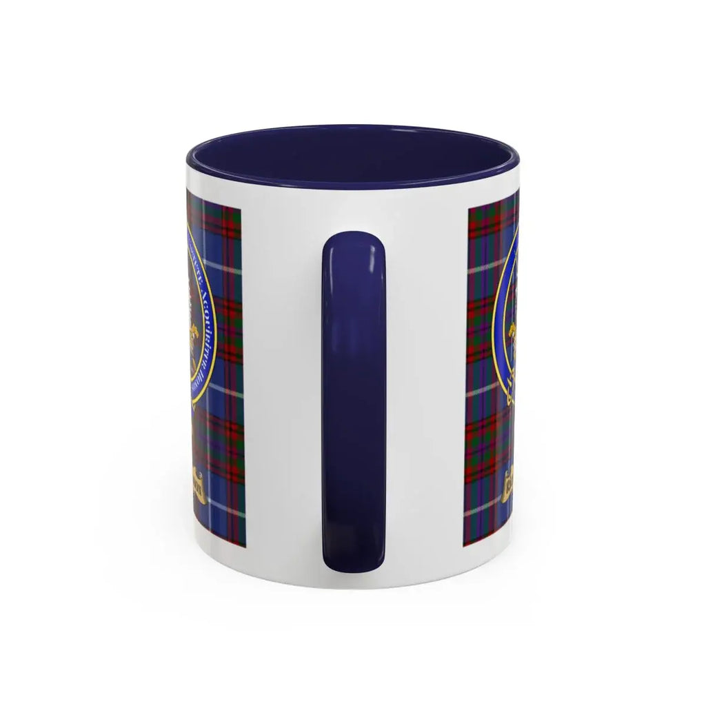 Scottish Clan Crest Badge with Tartan Plaid Mug