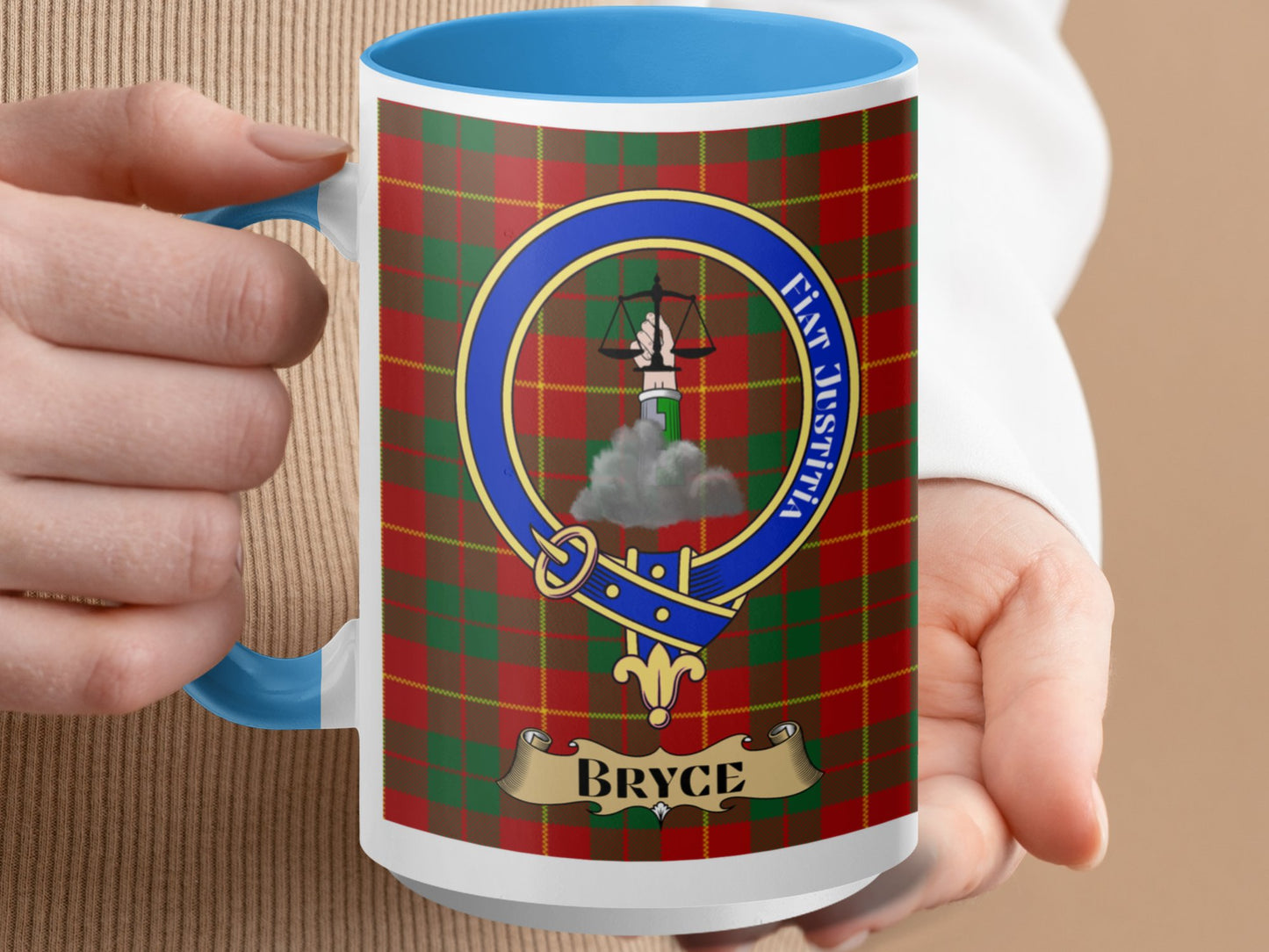 Clan Crest Tartan Pattern Personalized Mug - Living Stone Gifts