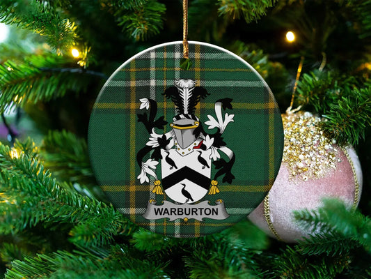 Warburton Family Crest Plaid Christmas Ornament product type