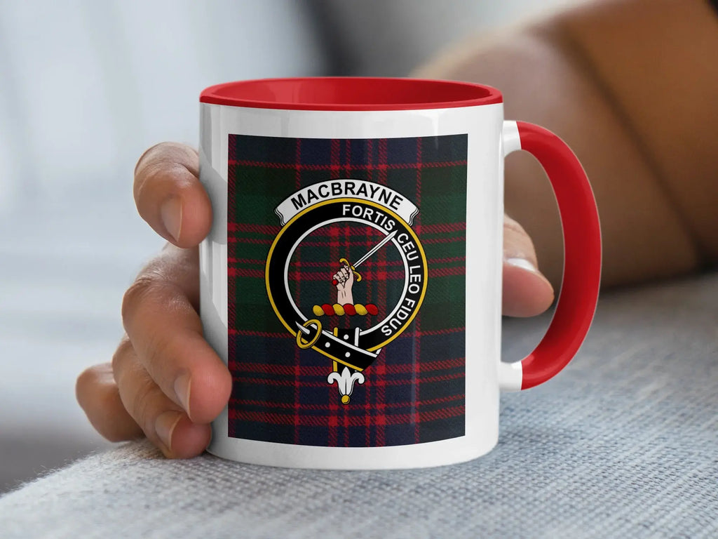 MacBrayne Fortis Ceu Leo Fidus Family Crest Mug
