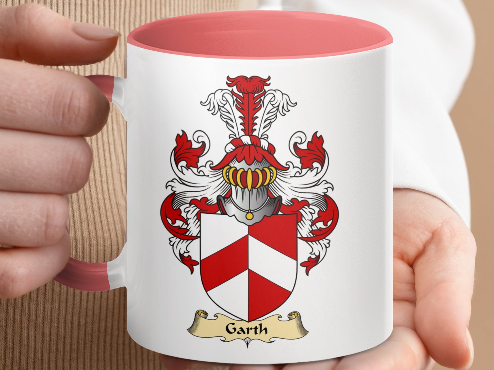 Clan Garth Scottish Coat of Arms Accent Coffee Mug - Living Stone Gifts