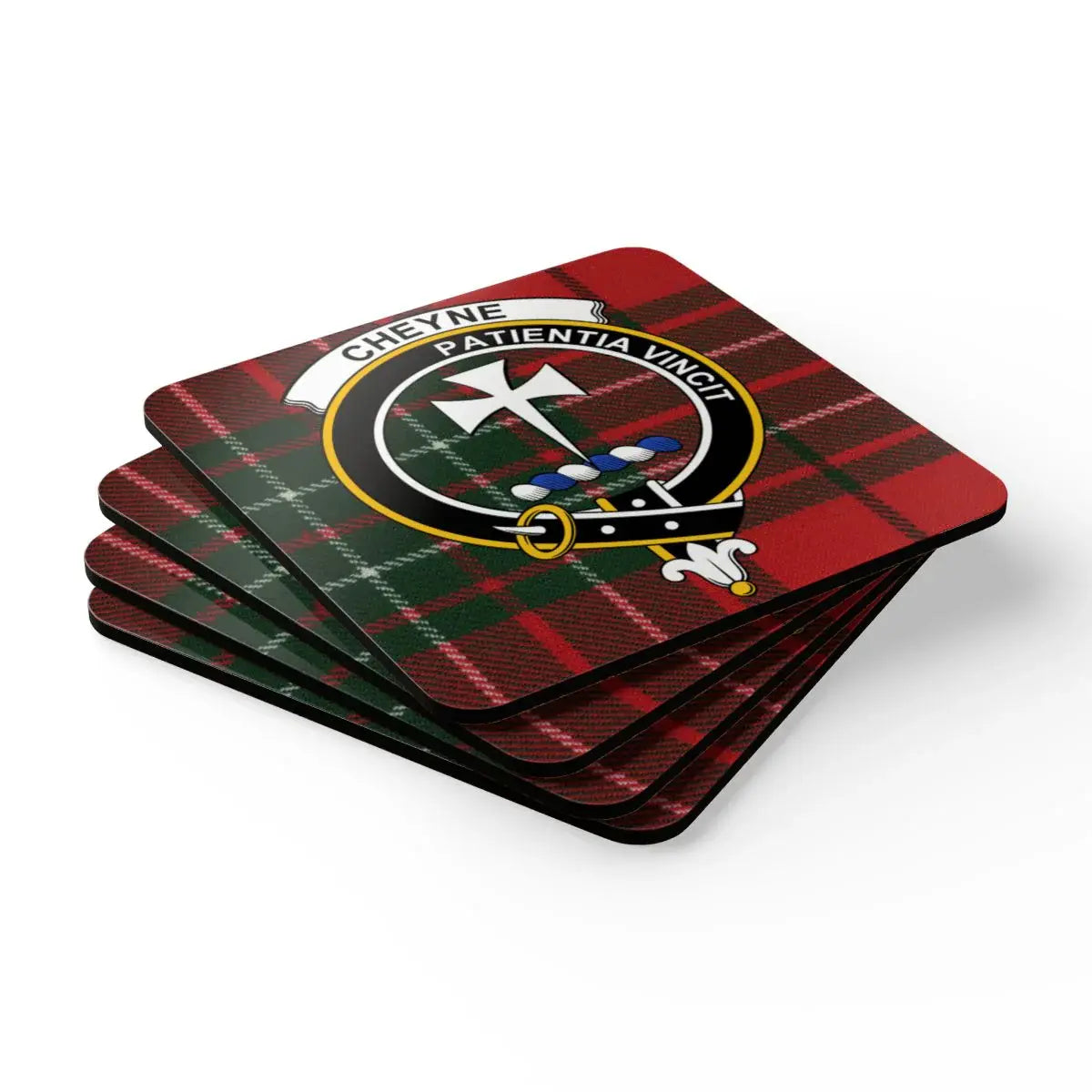 Cheyne Patiencia Vincit Family Crest Coasters product