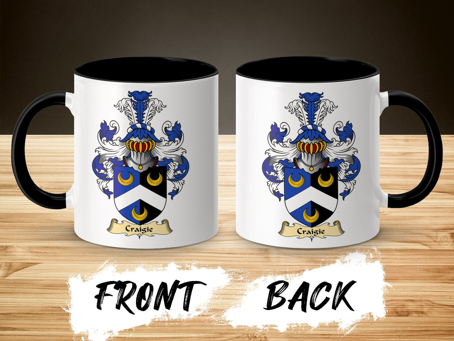 Craigie Scottish Clan Coat of Arms Accent Mug - Living Stone Gifts