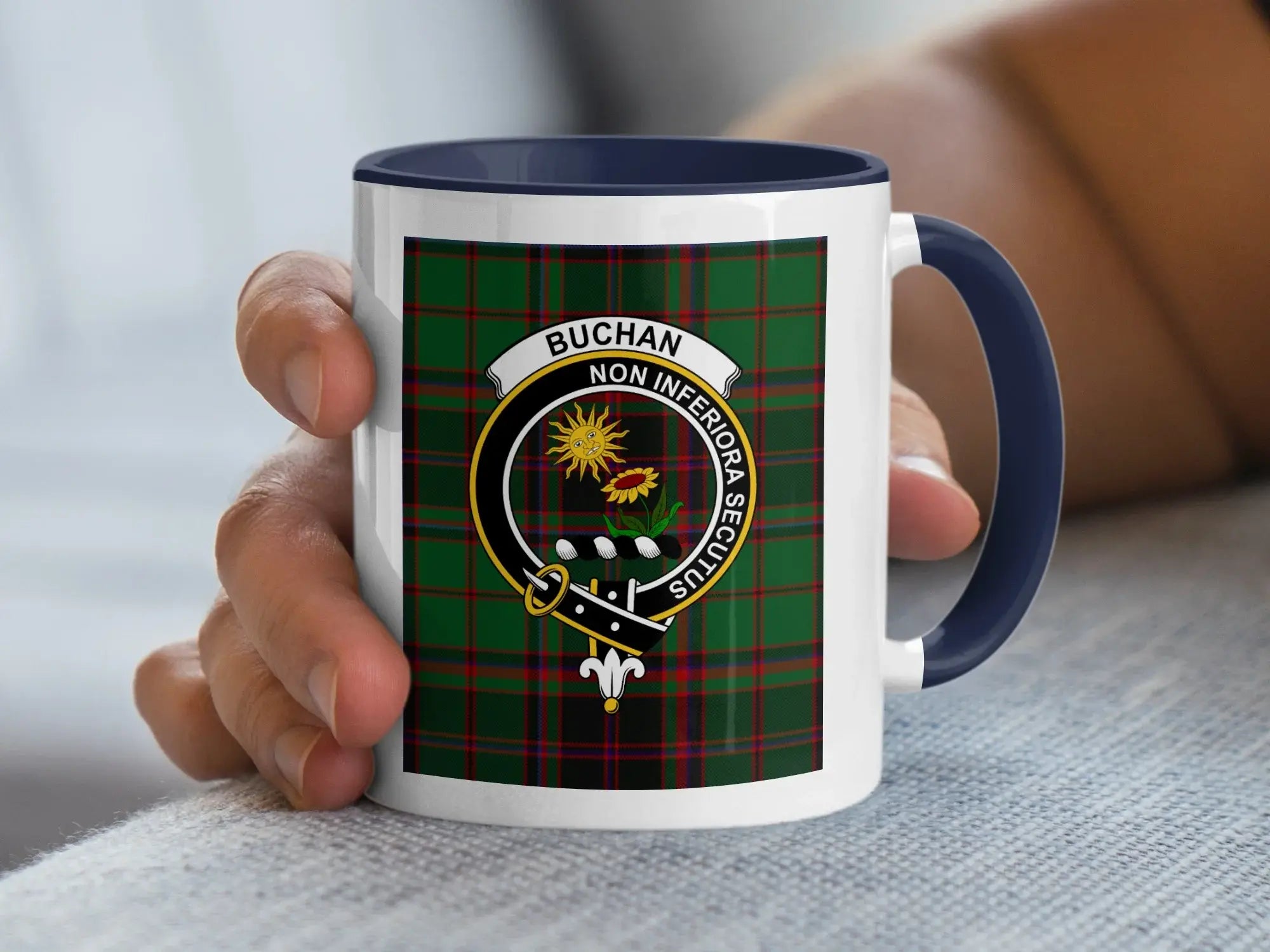 Buchan Clan Tartan Scottish Crest Coffee Mug