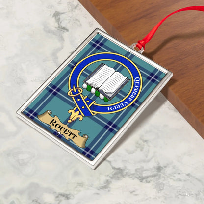 University Emblem Plaid Patterned Rectangular Pendant product