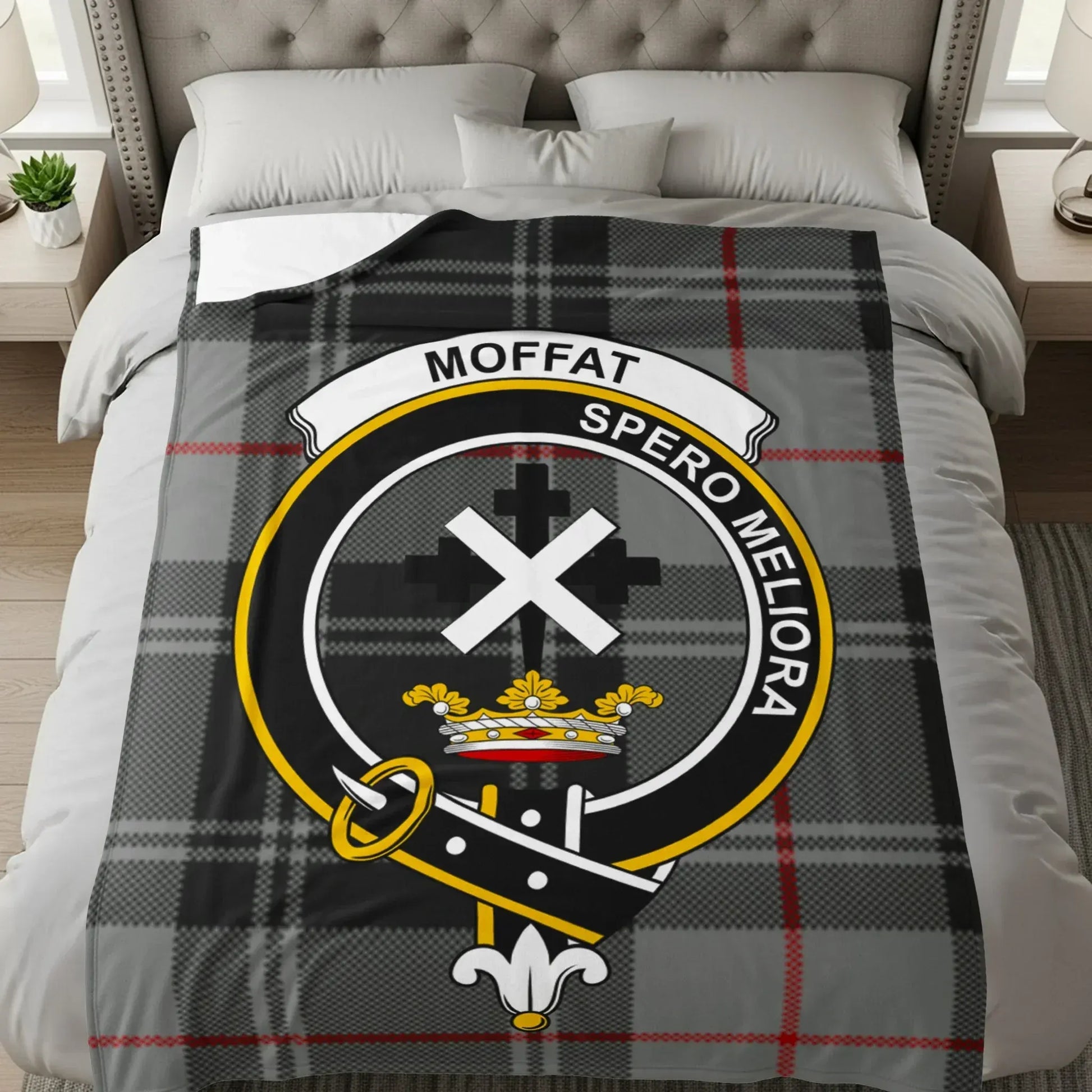 Moffat Spero Meliora Crest Pattern Blanket product
