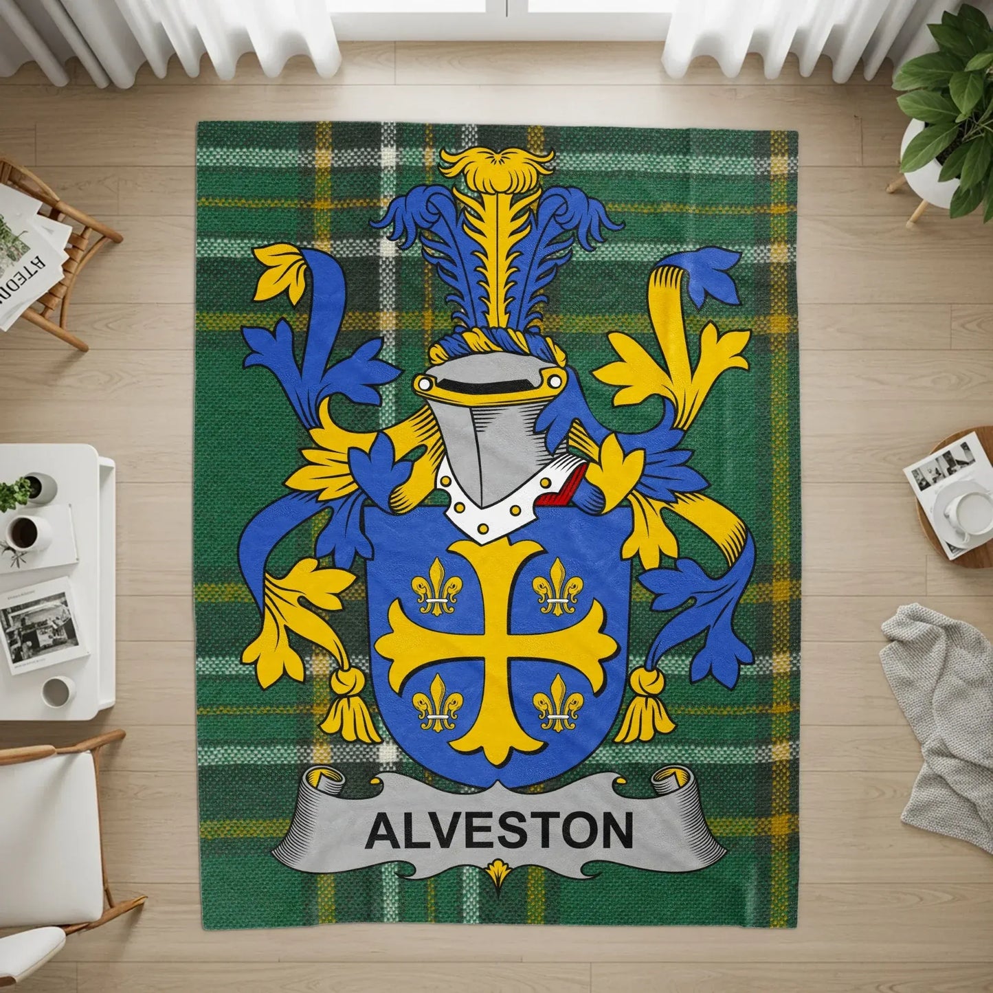 Alveston Family Name Plaid Tartan Mat product