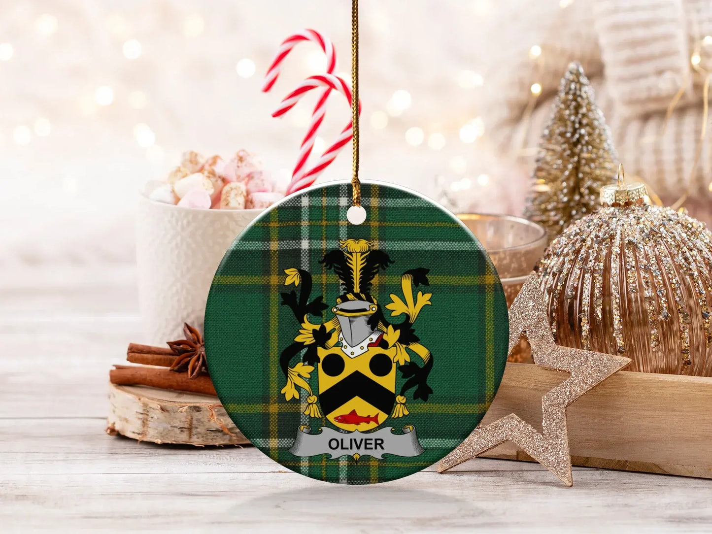 Festive Family Crest Christmas Ornament product