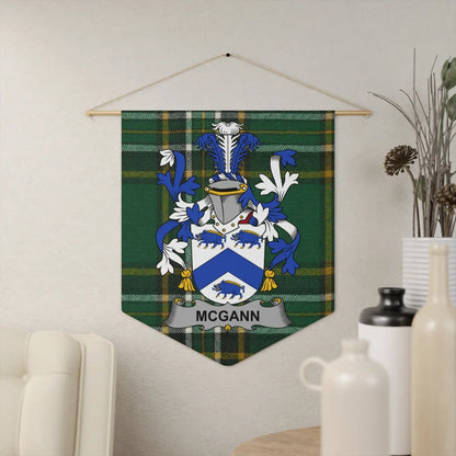 McGann Family Crest and Tartan Wall Banner product