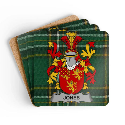 Jones Crest and Tartan Design Coaster Set product type