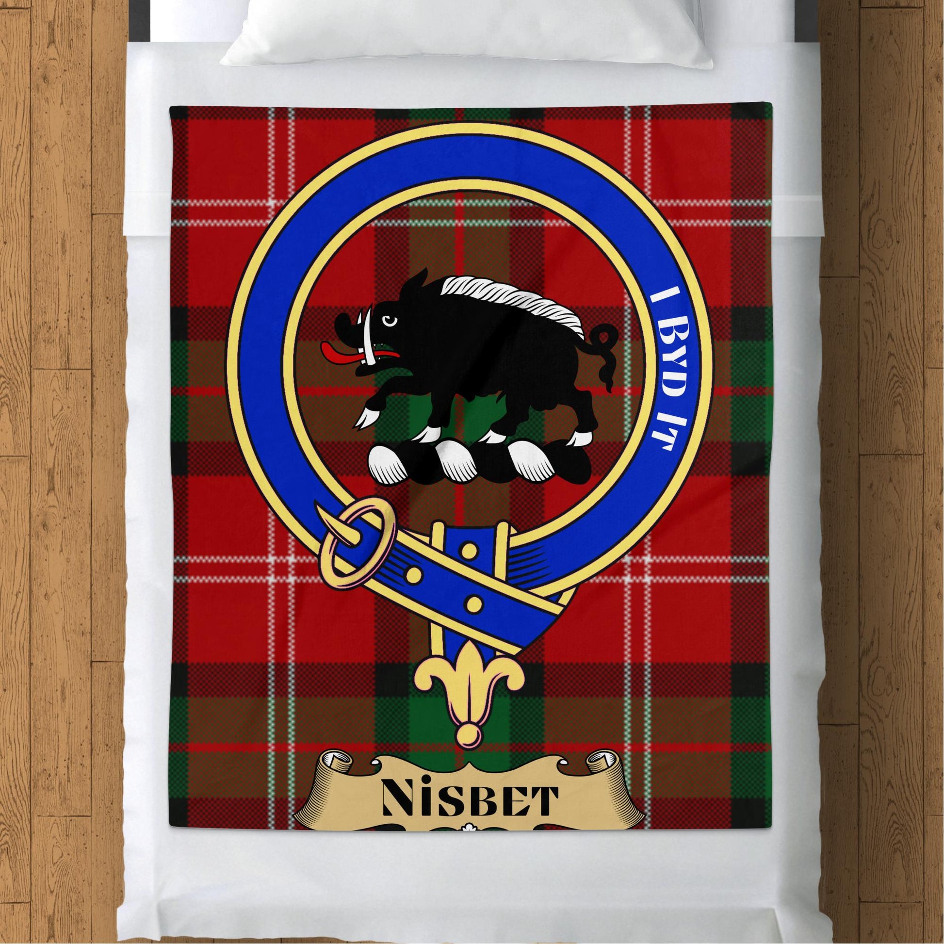 Scottish Clan Nisbet Tartan Throw Blanket - Living Stone Gifts