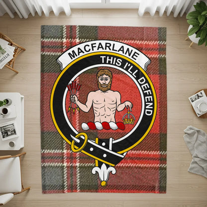 MacFarlane Clan Crest This I'll Defend Plaid Rug product