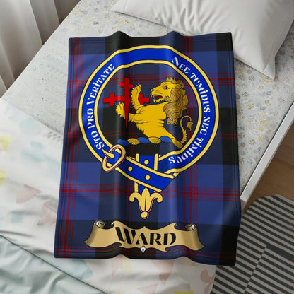 Tartan Plaid Blanket with Family Crest Design product