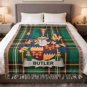 Butler Irish Woven Blanket | Kilkenny Ormonde Family Crest Throw