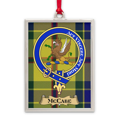 Blue and Yellow Tartan Family Crest Ornament product