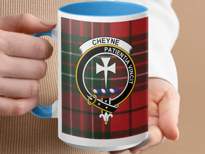 Clan Cheyne Scottish Tartan Crest Mug - Living Stone Gifts