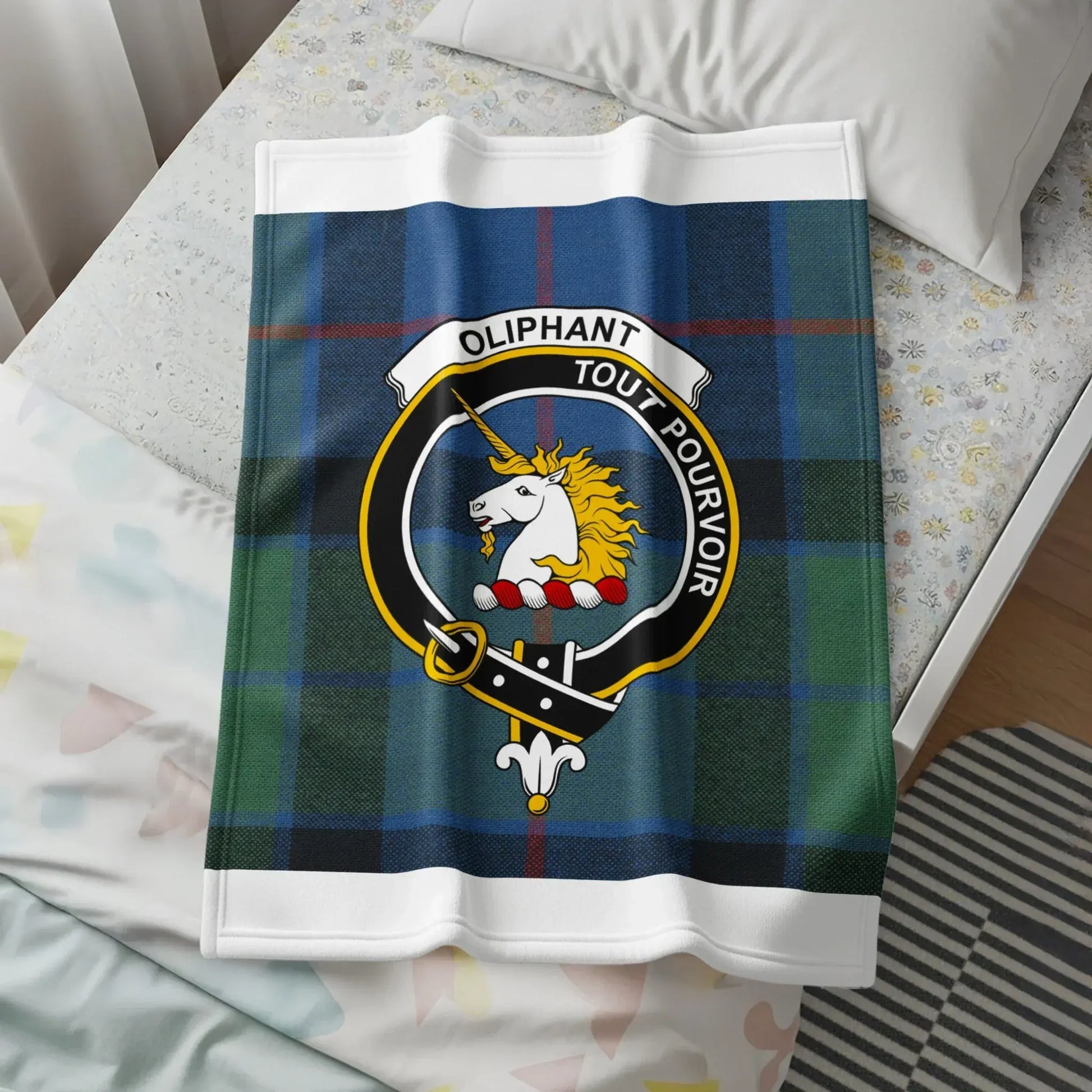 Oliphant Crest Plaid Blanket Decorative Home Product